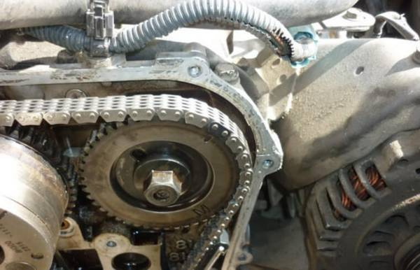 Замена цепного привода ГРМ на бензиновых двигателях Nissan