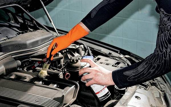 Средство для мойки двигателя автомобиля чистим мотор сами Средство для мойки двигателя автомобиля чистим мотор сами